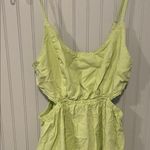 Serra  Light Green Ruffle Mini Dress Side Cut Outs Size Medium Photo 2