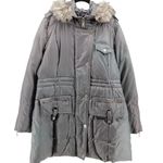 Miss Sixty Y2K  Snow Winter Holiday Puffer Faux Fur Hoodie Women's Size L Photo 1