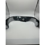 Vintage Silver Fish Scale Belt Metal STRETCHY Flower Buckle Shiny Sparkly Disco Photo 1