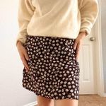 Vintage 90s Purple Floral Mini Skirt Photo 2