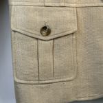 Lena Gabrielle Linen Military Style Jacket Blazer Beige Size 8 Brown Photo 5