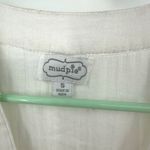Mud Pie  Size Small Button Up Dress White‎ 100% Cotton Flowy Summer Spring Photo 3
