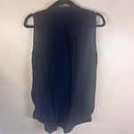 Madewell Black Silk Cargo Button Down Sleeveless Collared Blouse Size Small Photo 4