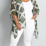 Lane Bryant ‎ Elbow-Sleeve Chiffon Sheer Overpiece NWT OS Photo 0