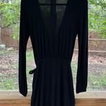 Lovers + Friends  Emmy Dress Black Long Sleeve Tie Front Size XS. NEW Photo 5