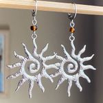 Handmade stainless steel sun boho retro vintage style necklace☀️ Photo 5