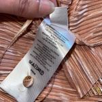 Anthropologie By  Womens Vickie Shimmering Pleated Halter Top Peach Gold Small‎ Photo 6