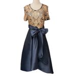 R & M Richards Women's Shimmery Sequined Crewneck High Low Ballgown Size 6 NWT Photo 3