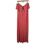 Lovers + Friends NWT  Anzen Gown Sz Large Coral Pink Strapless Maxi Slit‎ Wedding Photo 4