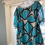 Stylish Blue and Black Patterned Women's sequins Top Dress Barn 22/24 Size undefined Photo 3