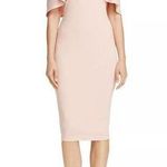 Nookie Hermosa Cold Shoulder Midi Dress Blush Pink Girly Bodycon Small Photo 0
