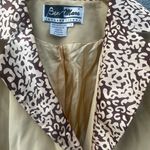 Ben Marc Vintage International Leopard Cheetah Beige Nude Blazer Coat Jacket Photo 2