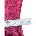 Crushed Velvet Maxi Dress Burgundy Deep VNeck Button Front Gold Sparkle Lining S Photo 10