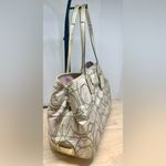 Coach Tartan Plaid Kiss-lock Carryall Lavender & Champagne Tote Photo 4