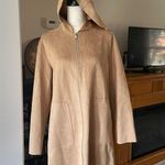 ZARA faux suede zip up hooded jacket size M fall closet staple warm outdoors Photo 1