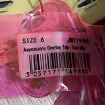 Jaded London  Women's Asymmetric Overlay Top Knit Mix Size 6 NWT One Shoulder Photo 3