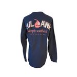 Simply Southern AX9 E608 Graphic T-shirt "Sail Away" Navy Blue LS Shirt Small Photo 1