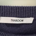 Thakoon 100% Wool Midnight Navy Blue Mini Sweater Dress Small Photo 4