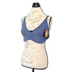 Dereon Womens Bra 52D Blue White Pin Striped Bow Underwire Unpadded Beyonce NWT Size undefined Photo 2