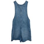 Madewell  Scoopneck Denim Shortalls Chambray Blue XXS Button Front Patch Pockets Photo 3