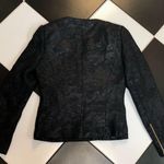 By Malene Birger Tweed Blazer Black Jacket Chic Metallic Gold Flecks Zip Front 8 Photo 9