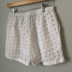 True Destinations White 100% Cotton Eyelet Resort Wear Shorts Size Women's Small Photo 3