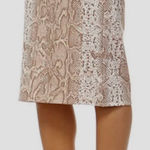 Willi Smith  Brown and Cream Snake Print Pencil Skirt Photo 0