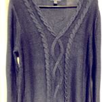 CHAPS  Womens Cable-Knit V-neck Long Sleeve Photo 1