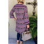 Umgee Tunic Dress Top long Sleeve small Floral Boho Women's NWOT Photo 1
