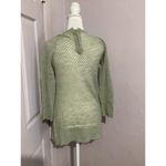 Anthropologie  Moth Lacey 100% Wool Lightweight Sweater Moss Green Size XS Photo 3