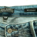 Judy Blue  16W Distressed Light‎ Wash 90s Straight Leg Cropped Jeans Women Photo 3