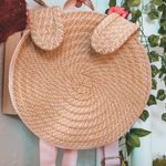 Woven Circle Backpack with Bunny Ears Multiple Photo 0