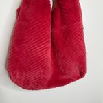 Red Faux Fur Tote Bag No closure excellent condition Photo 1