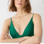J.Crew NWT Plunge Deep V French One-Piece Swimsuit Jungle Green- Size 16 Photo 2