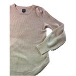 Gap Ombre Waffle Knit Balloon Sleeve Top Small Yellow Pink Cozy Wool Lounge Photo 5