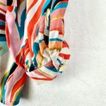 Marie Oliver  Silk Abstract Top Size XS Multicolor Tie Front Photo 3