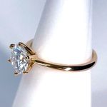 14KT 2 CARAT GENUINE MOISSANITE SOLID YELLOW GOLD RING NWOT Photo 1