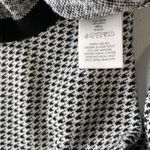 Ann Taylor Cardigan Sweater Black White Houndstooth Hidden Button Up Womens SP Photo 6
