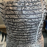 Cache  Animal Snake Print Dress Black White Gray 10 Minimalist Luxury Photo 4