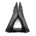 St. John Black Leather Cap Toe Heels Made in Italy Pumps Size 7 Vintage 80s 90s Photo 8