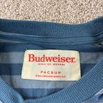 PacSun NWT Budweiser Crop Top Striped Blue Graphic T Shirt Women's Size M Photo 1
