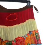 Boston Proper  Tiered Midi Skirt Size 10‎ Patchwork Festival Hippie BOHO Flowy Photo 4