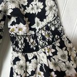 Ecru  Floral Print Silk Blouse Photo 2