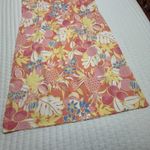 Talbots  Tropical Fruit Floral Sheath Dress Sz 12 Orange Coral Pink & Yellow NWT Photo 12