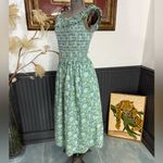 Crown & Ivy Society Social x 100% Cotton Floral Cottagecore Midi Dress Sz L 💚🍄 Photo 2