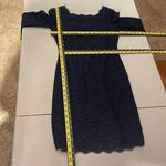 Cache Dress Womens 2 Navy Blue Lace 3/4 Sleeve Sheath Stretch Full Back Zip Mini Photo 1