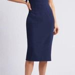 Dress the Population Tiffany One-Shoulder Midi Dress in Midnight Size X-Large Photo 0