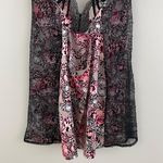 Victoria's Secret Pastel Light Pink Black Butterfly Lace Plunge Neck Teddy Slip Photo 6