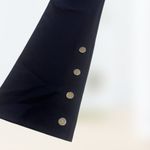 INC Black Flare Stretch Slacks Pants w/ Silver Buttons Women's Size 8 Photo 2