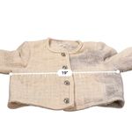 RTR Great Jones Cream Tweed Button Front Tweed Cropped Jacket Sz 10 Photo 9